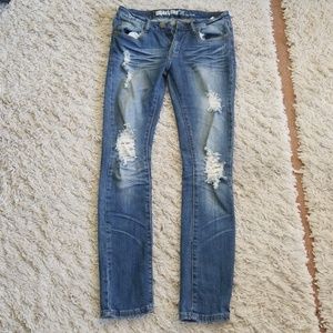 Distressed jeans